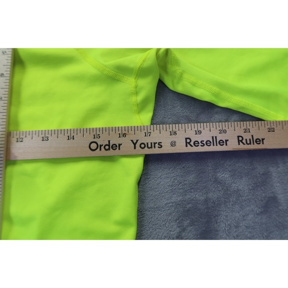 Nike Pro Dri Fit Neon Yellow 1/4 Zip Pullover Women's Size M Running Run - Picture 6 of 7